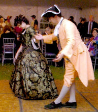 Load image into Gallery viewer, Bob shows off his Georgian frock coat made with our sewing pattern RH802 for 18th century frock coats