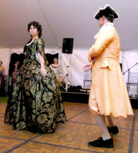 Load image into Gallery viewer, Bob shows off his Georgian frock coat made with our sewing pattern RH802 for 18th century frock coats