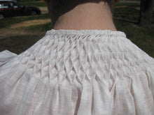 Load image into Gallery viewer, A smocked gollar or partlet made with our sewing pattern RH505, 16th century German Accessories