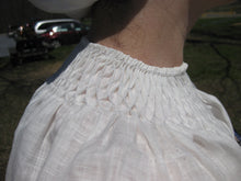 Load image into Gallery viewer, A smocked gollar or partlet made with our sewing pattern RH505, 16th century German Accessories
