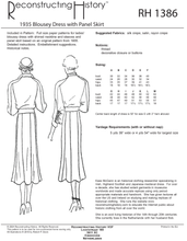 Load image into Gallery viewer, RH1386 — 1935 blousey dress with panel skirt sewing pattern
