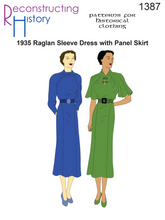 Load image into Gallery viewer, RH1387 — 1935 raglan dress sewing pattern
