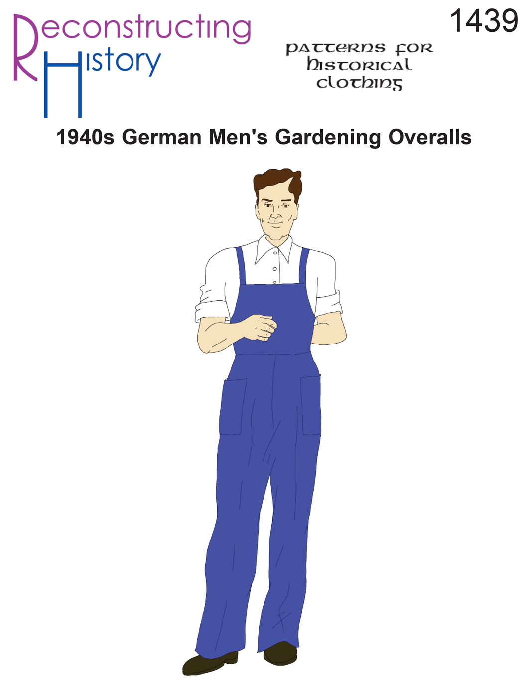 RH1439 — PREORDER 1940s German Men's Gardening Overalls sewing pattern