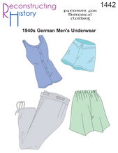 Load image into Gallery viewer, RH1442 — 1940s German Wartime Men&#39;s Underwear sewing pattern
