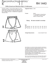 Load image into Gallery viewer, RH1443 — 1940s American Men&#39;s Underwear sewing pattern
