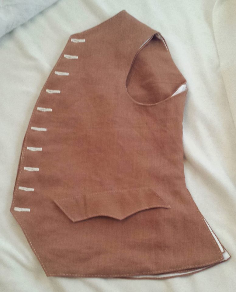 A customer's Colonial waistcoat made with our sewing pattern RH808