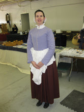 Load image into Gallery viewer, Kass models her late 16th / early 17th century outfit made from RH201, English Jacket &amp; Petticote
