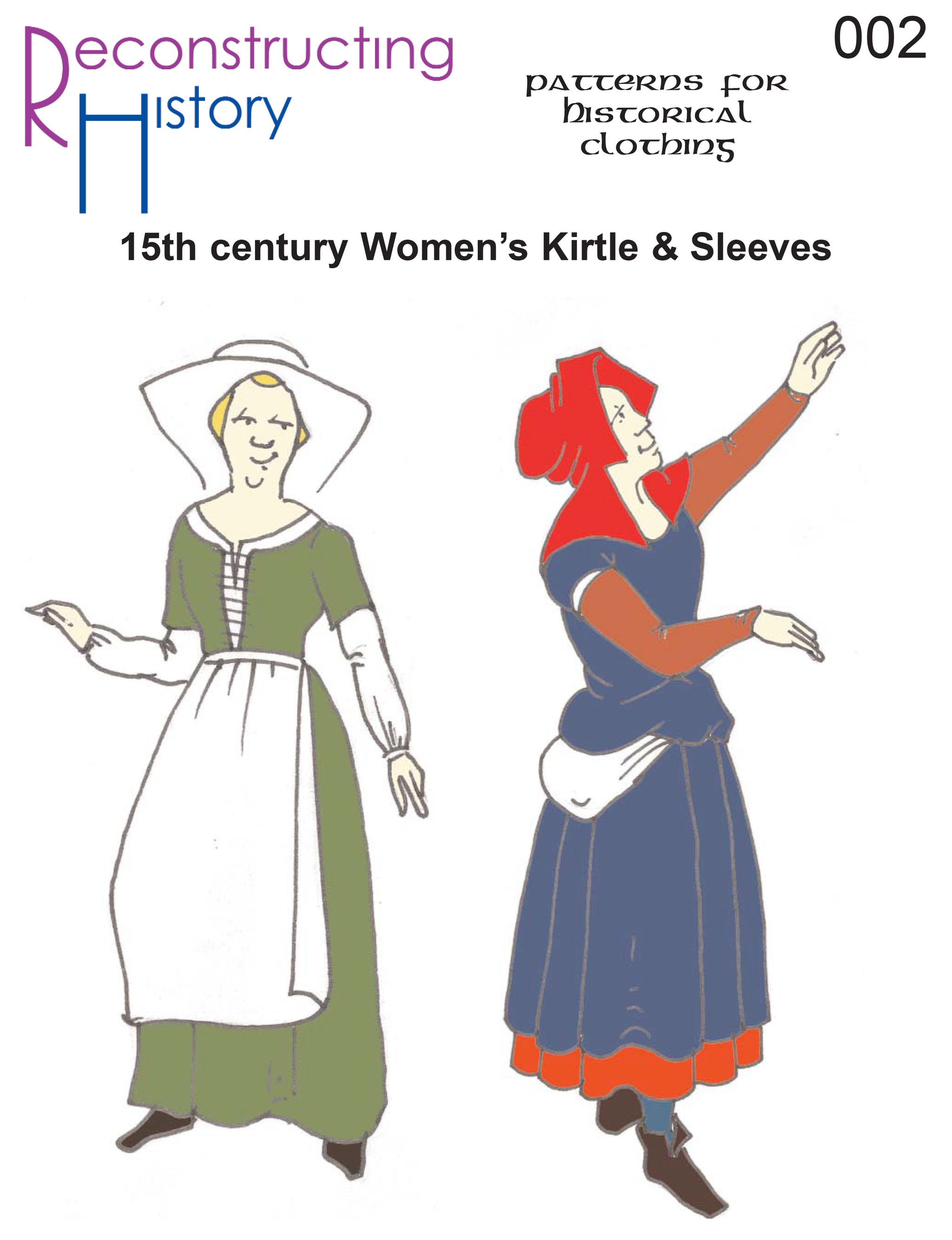 RH002 — 15th century Women's Kirtle & Sleeves sewing pattern – Reconstructing History RH002 — 15th century Women's Kirtle & Sleeves sewing pattern – Reconstructing History