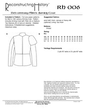 Load image into Gallery viewer, Back cover for our sewing pattern RH006, which makes a 15th century men&#39;s arming coat or padded jack
