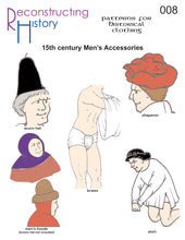 Load image into Gallery viewer, RH008 — 15th century Men&#39;s Accessories sewing pattern
