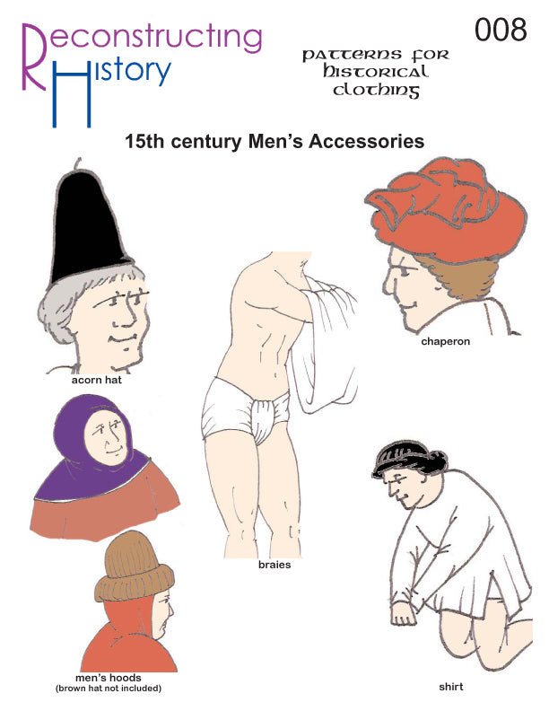 RH008 — 15th century Men's Accessories sewing pattern