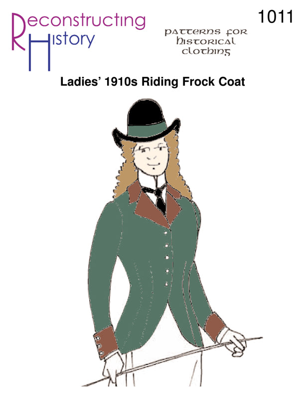 RH1011 — Ladies' 1910s Riding Frock Coat sewing pattern