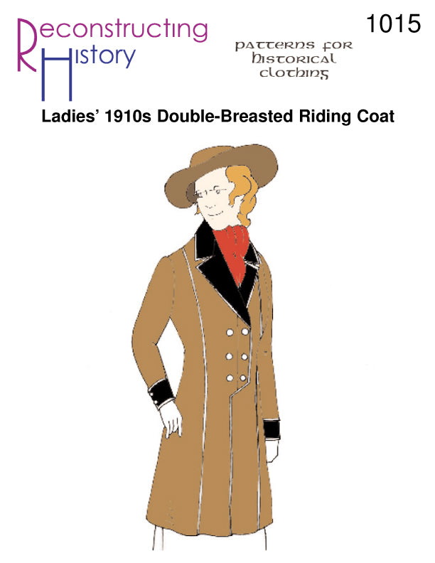 RH1015 — Ladies' 1910s Double-Breasted Riding Jacket sewing pattern
