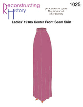 Load image into Gallery viewer, RH1025 — Ladies&#39; 1910s Center Front Seam Skirt sewing pattern
