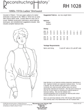 Load image into Gallery viewer, RH1028 — Ladies&#39; 1910s Shirtwaist sewing pattern
