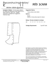 Load image into Gallery viewer, RH1068 — 1910s Gaiters or Spatterdashes sewing pattern

