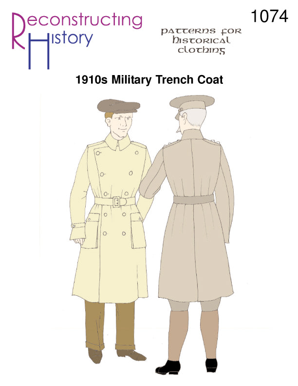 RH1074 — 1910s Military Trench Coat sewing pattern