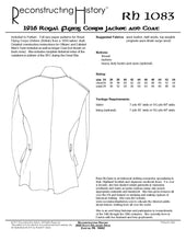 Load image into Gallery viewer, RH1083 — 1916 Royal Flying Corps Officer&#39;s Jacket and Coat sewing pattern
