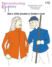 Load image into Gallery viewer, RH110 — English Civil War Soldier&#39;s Coat or Buff Coat sewing pattern
