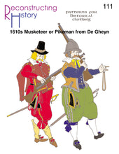 Load image into Gallery viewer, RH111 — De Gheyn Musketeer or Pikeman sewing pattern
