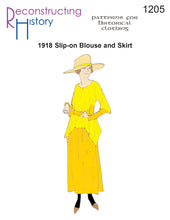 Load image into Gallery viewer, RH1205 — 1918 Blouse and Skirt sewing pattern
