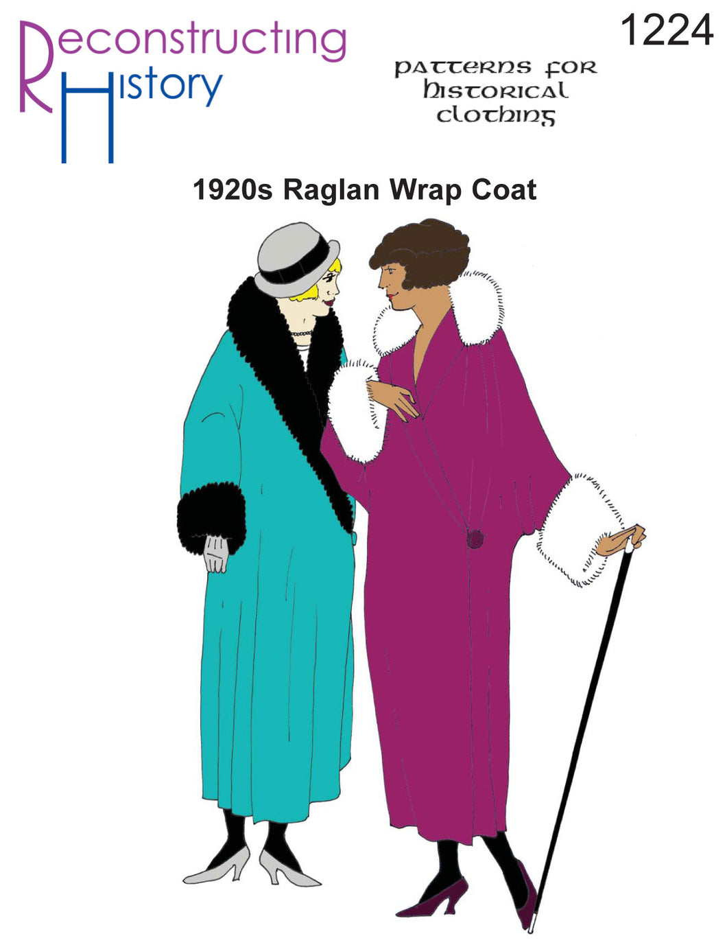 RH1224 — 1920s Raglan Wrap Coat sewing pattern