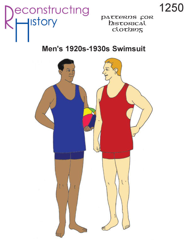 RH1250  — Men's 1920s-1930s Knit Swimsuit sewing pattern