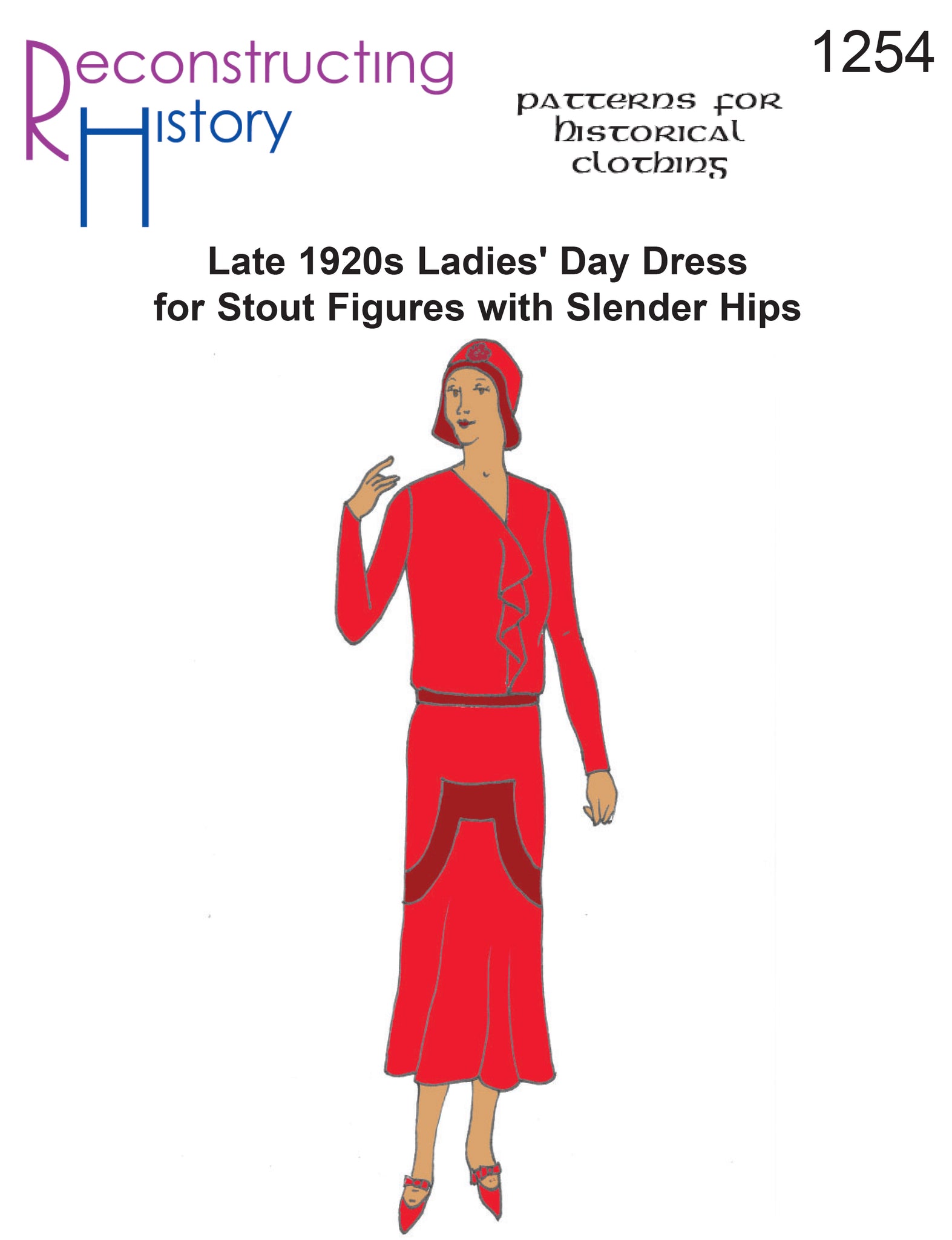 RH1254 Late 1920s Ladies' Day Dress for Stout Figures with Slender H Reconstructing History RH1254 Late 1920s Ladies' Day Dress for Stout Figures with Slender H Reconstructing History