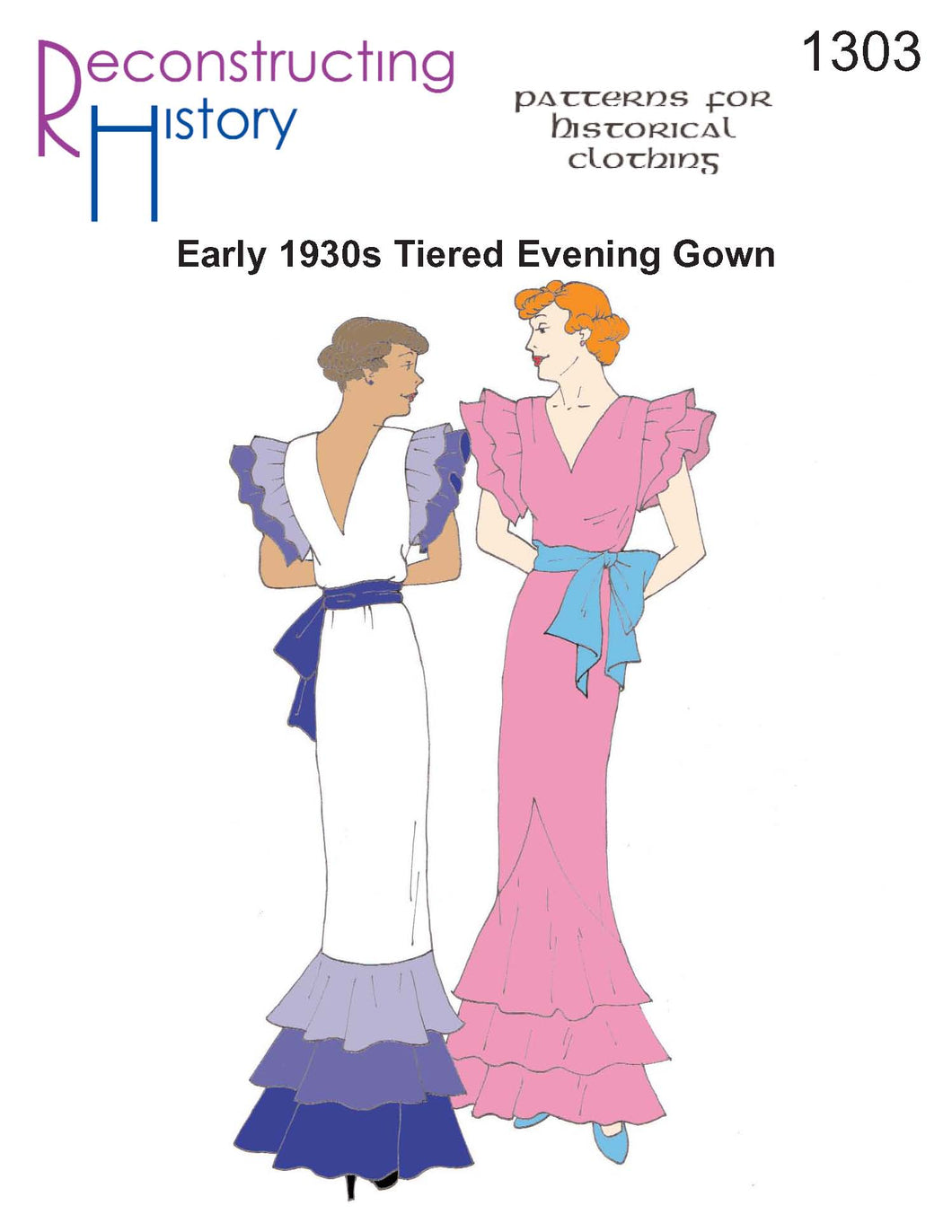 RH1303 — 1930s Evening Gown sewing pattern