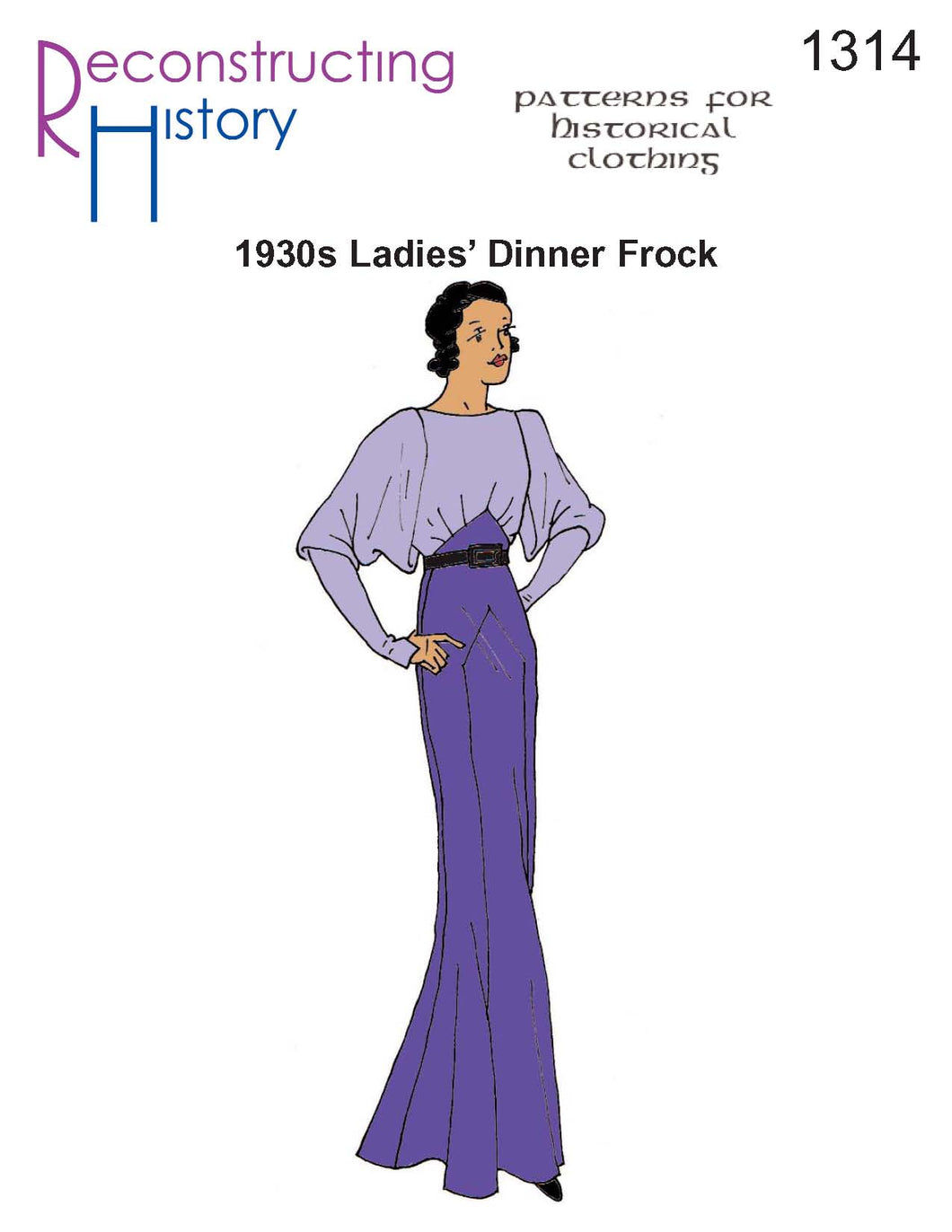 RH1314 — 1930s Evening Gown sewing pattern