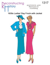 Load image into Gallery viewer, RH1317 — 1930s Frock and Jacket sewing pattern
