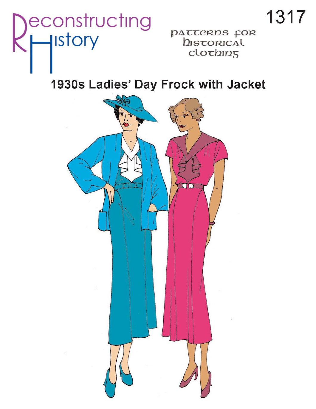 RH1317 — 1930s Frock and Jacket sewing pattern