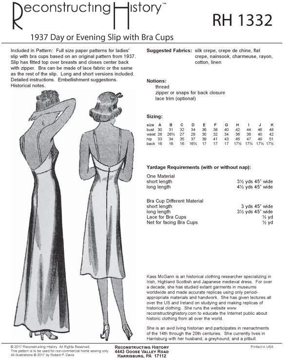 1950s French Pattern for a Soft Cup Bra Bust 34-36