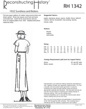 Load image into Gallery viewer, RH1342 — 1932 Sundress and Bolero sewing pattern
