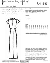 Load image into Gallery viewer, RH1343 — 1930s Day Dress sewing pattern
