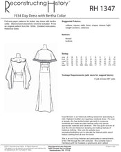 Load image into Gallery viewer, RH1347 — 1934 Day Dress with Bertha Collar sewing pattern
