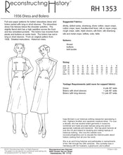 Load image into Gallery viewer, RH1353 — 1936 Dress with Bolero sewing pattern
