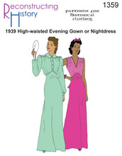 Load image into Gallery viewer, RH1359 — Early 1930s Glam Evening Gown or Nightdress sewing pattern
