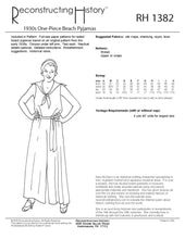 Load image into Gallery viewer, RH1382 — 1930s One-Piece Beach Pyjamas sewing pattern
