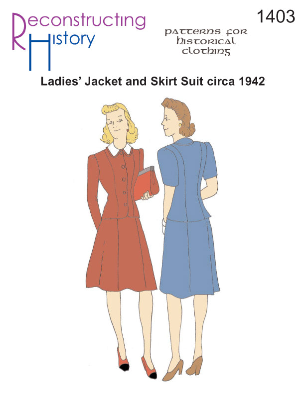 RH1403 — 1942 Ladies' Suit sewing pattern