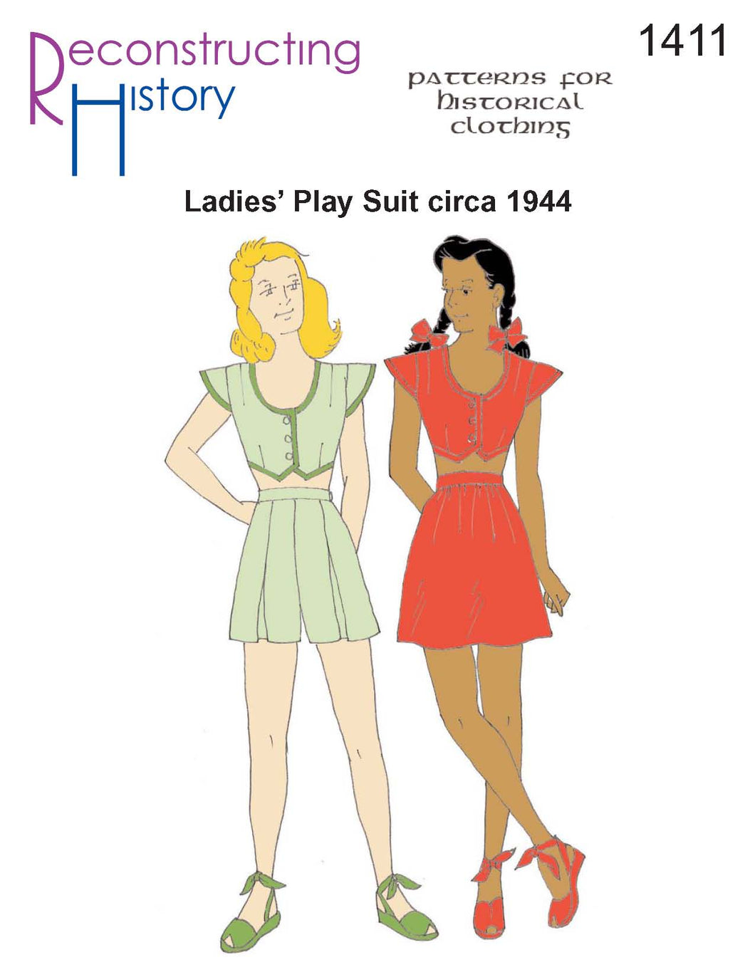 RH1411 — 1944 Ladies' Play Suit sewing pattern