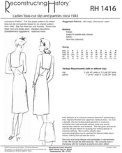 Load image into Gallery viewer, RH1416 — 1942 Bias-cut Slip and Panties sewing pattern
