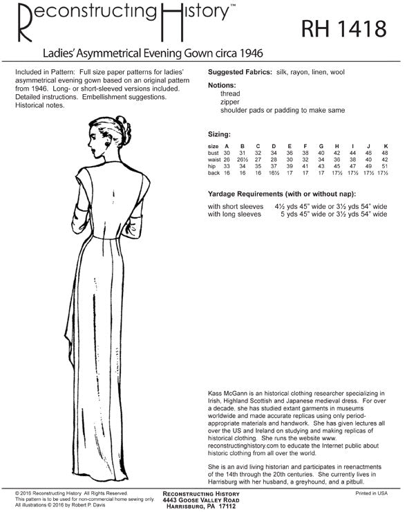 navy blue dress for baby girl One Shoulder Midi Dress Sewing Pattern: Asymmetrical Gown (US 2-30) (PDF  Pattern) main image 0