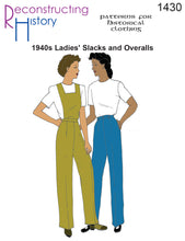 Load image into Gallery viewer, RH1430 — 1940s Ladies&#39; Overalls or Slacks sewing pattern
