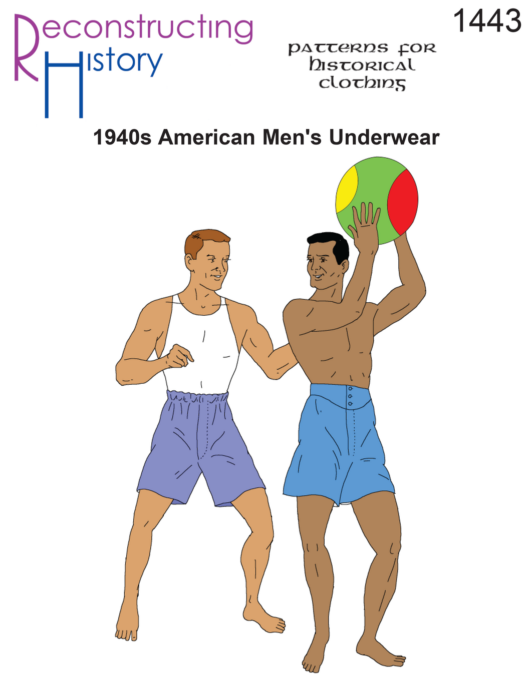 RH1443 — 1940s American Men's Underwear sewing pattern