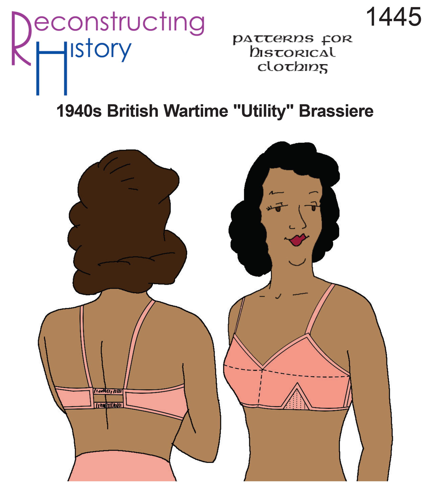 RH1445 — 1940s British Wartime Utility Brassiere sewing pattern