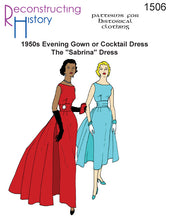 Load image into Gallery viewer, RH1506 — &quot;The Sabrina Dress&quot;  1955 Evening Gown or Cocktail Dress sewing pattern
