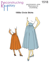 Load image into Gallery viewer, Front cover for our sewing pattern RH1518, 1950s circle skirts
