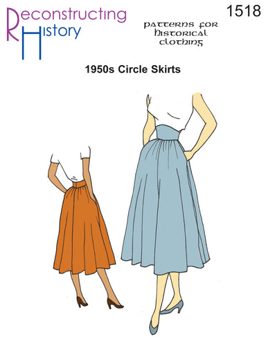 Front cover for our sewing pattern RH1518, 1950s circle skirts