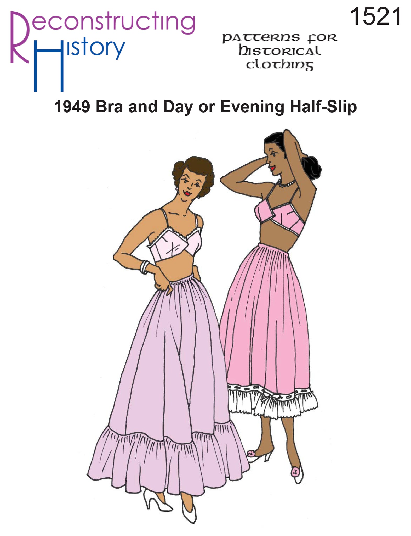 RH1521 — 1950s Dior New Look Bra and Half-Slip in Two Lengths sewing p –  Reconstructing History